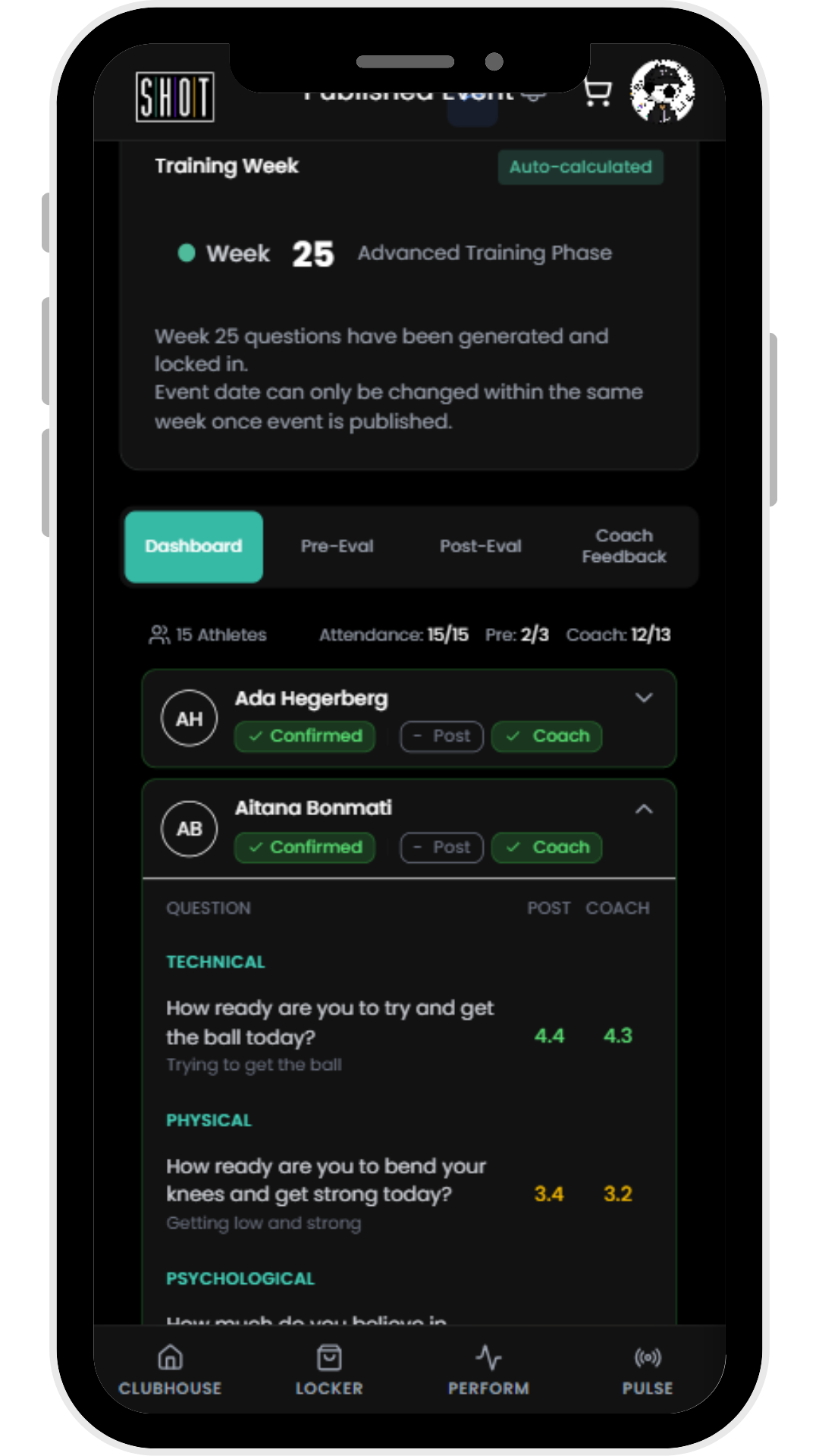 Matchday Admin screenshot