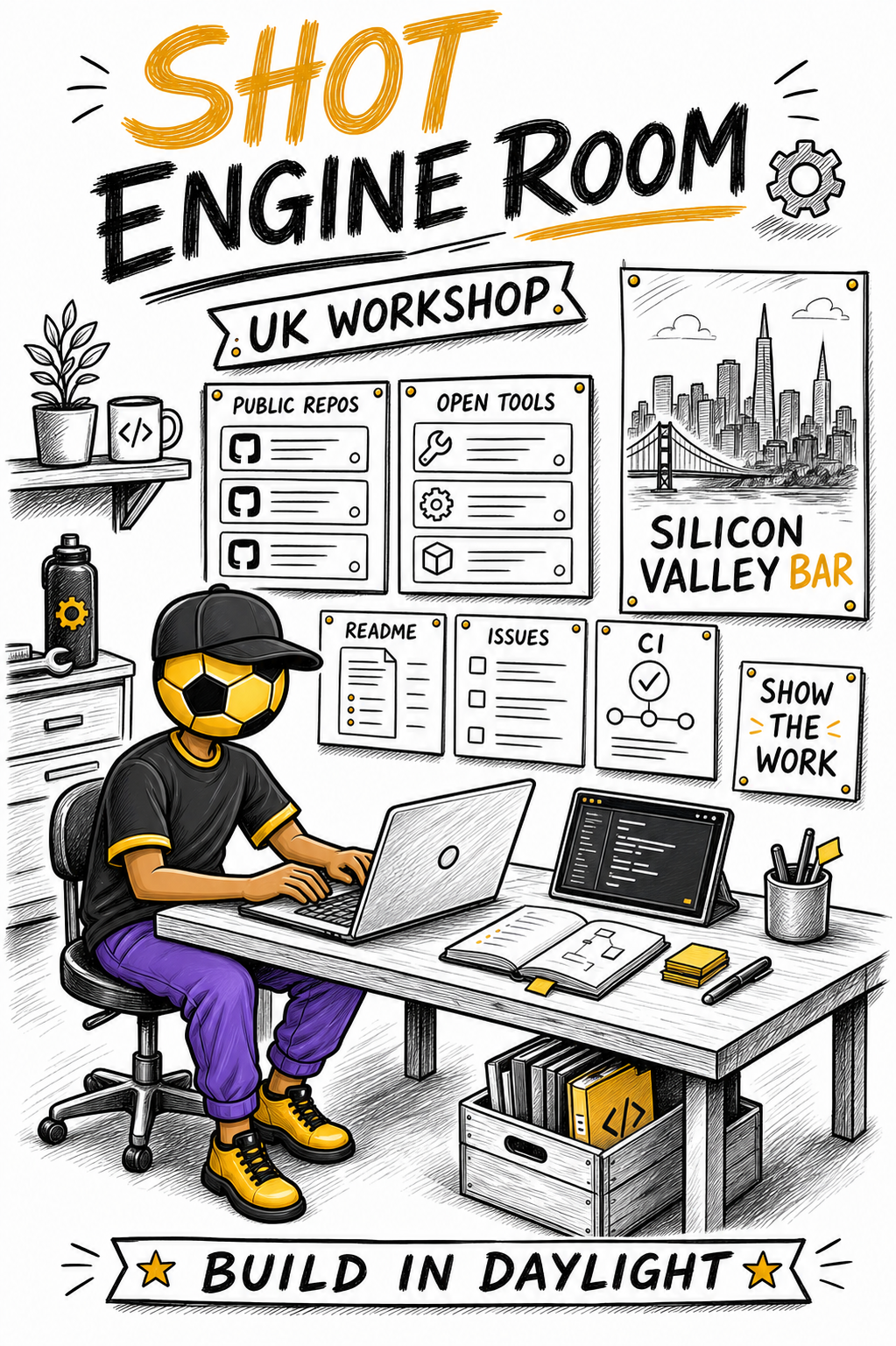 Deep Dive sketchnote for The Engine Room