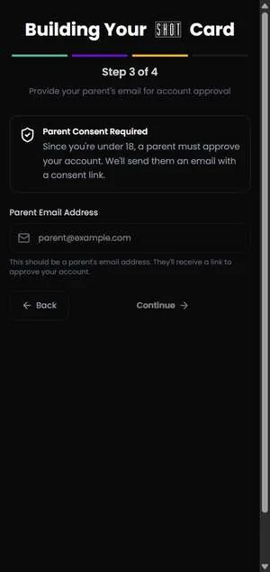 Teen needs consent screen