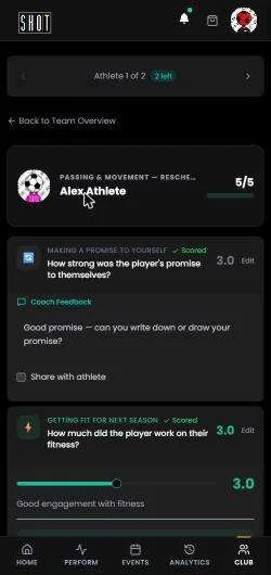 Score the corners screen