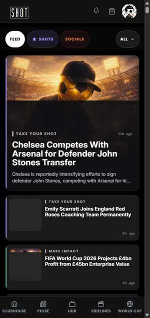 The PULSE feed in the SHOT app